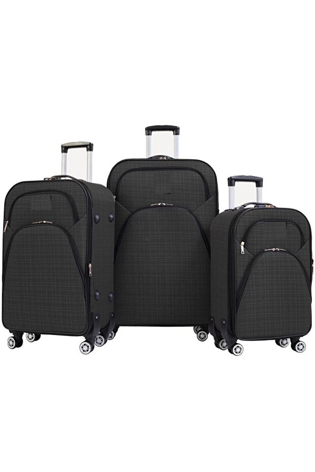 Basarideri 3'lü Valiz Seti Körüklü - 1
