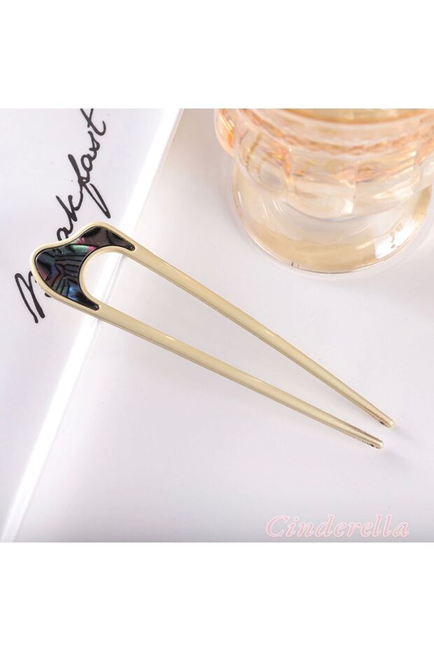 Curved Metal Bun Buckle Model-5 - Vip Luxury Stick Hair Bun Buckle