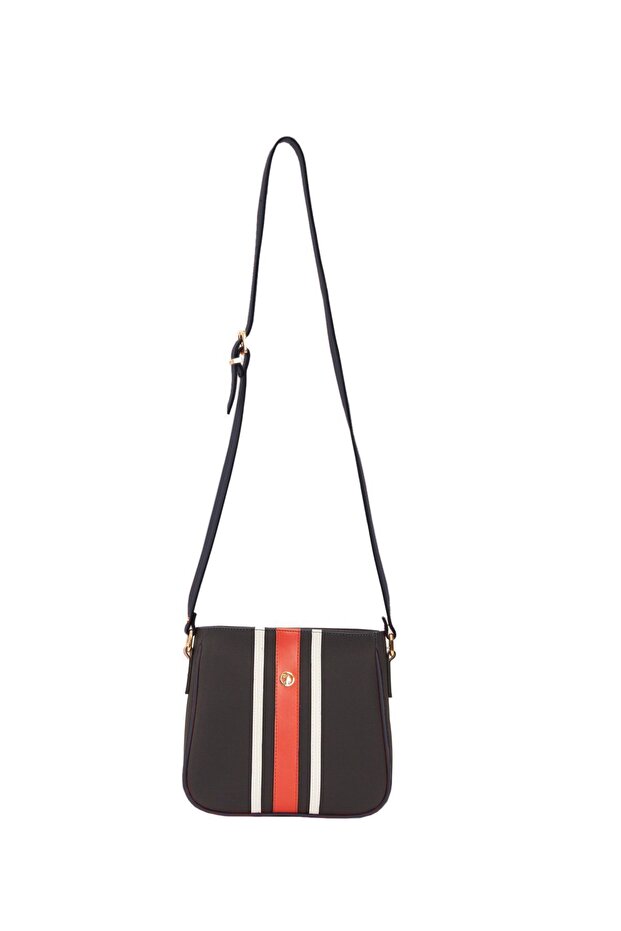 Navy Blue-White-Red Women's Messenger Bag Us24265