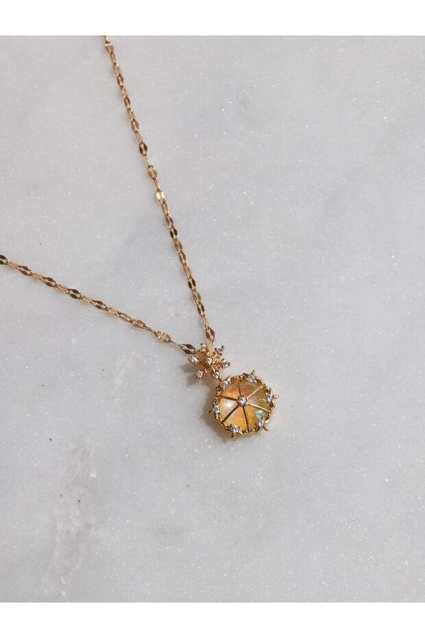 Kar Tanesi Çelik Kolye - 2