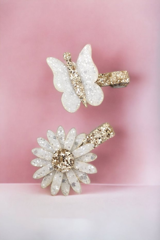 Baby Girl Child 2-Piece Clip Buckle Daisy Butterfly