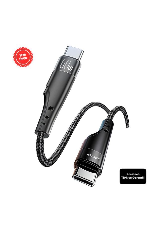 60w Type-c To Type-c Süper Hızlı Şarj Kablosu ( Türkiye Garantili) - 1