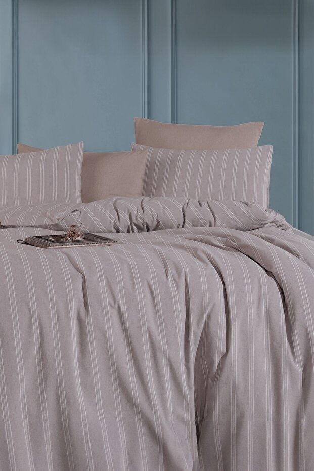 طقم غطاء لحاف مزدوج من الكتان العضوي - 1