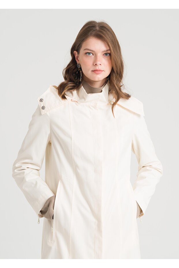 Kapşonlu Trençkot - 6