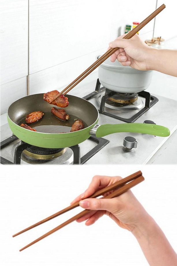 Profesyonel Chopsticks Çin Restorant Yemek Çubuğu Yıkanabilir Tekrar Kullanılabilir Ahşap 10 Çift - 2