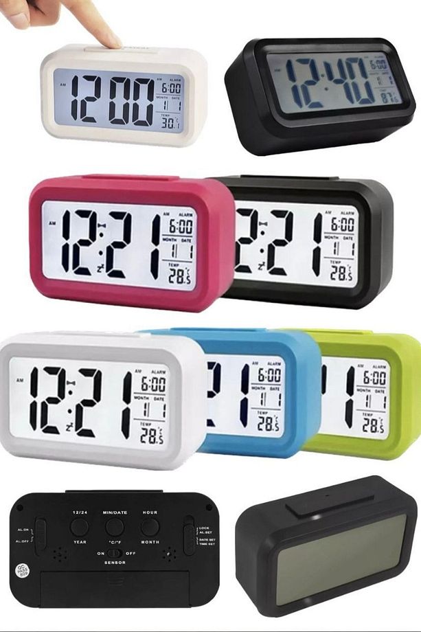 Lcd Çalar Saat Led Ekran Süresi Dijital Konuşan Istek Termometre Çok Fonksiyonlu Alarm Ledli Ekran - 8