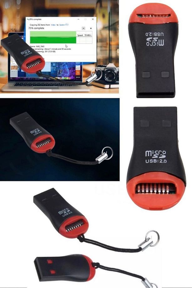 Mikro Sd Cart Okuyucu Orjinal Güvenli Bilgisayar Tv Için Uygun Flash Bellek Micro Sd Adaptör Leptop - 5