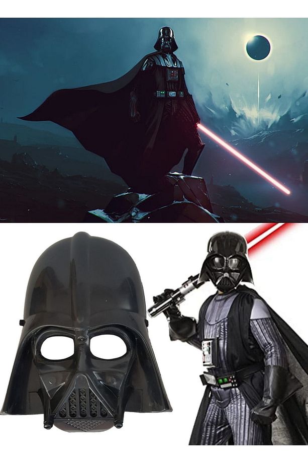 Ürkütücü Darth Vader Maskesi Kostüm Partileri Için Mükemmel Siyah Darth Vader Maskesi Star Wars Seri - 4