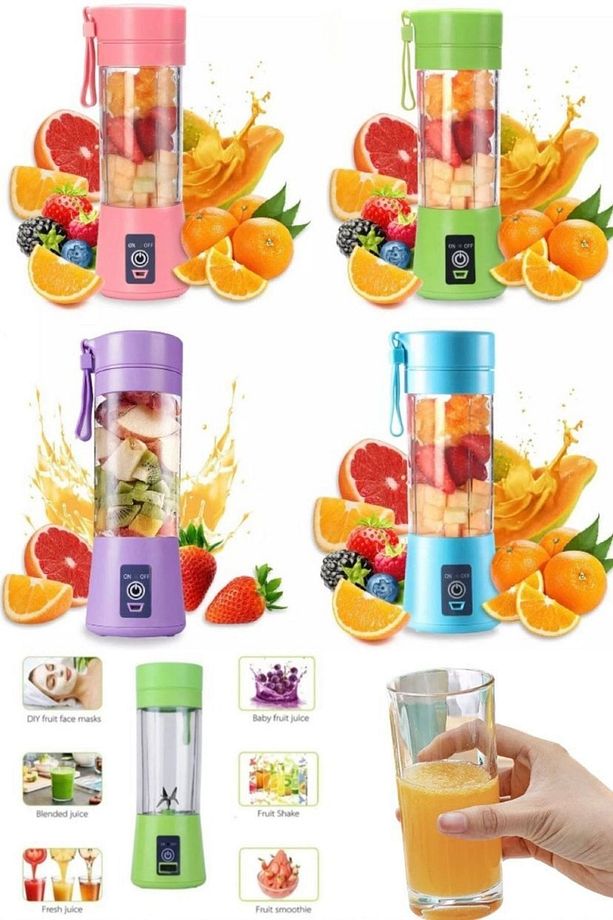 Mixer 380 Ml Detox Mixer Taşınabilir Shaker Termos 380 Ml Smoothie Blenderı Ice Coffee Milkshake Set - 6