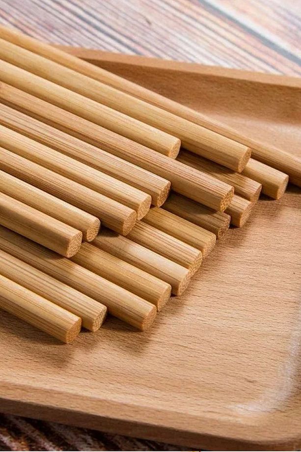 Profesyonel Chopsticks Çin Restorant Yemek Çubuğu Yıkanabilir Tekrar Kullanılabilir Ahşap 10 Çift - 6