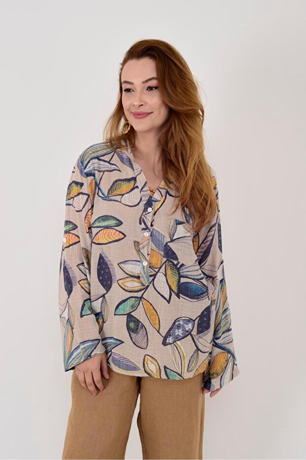 83931 Leaf Patterned Shirt - 8