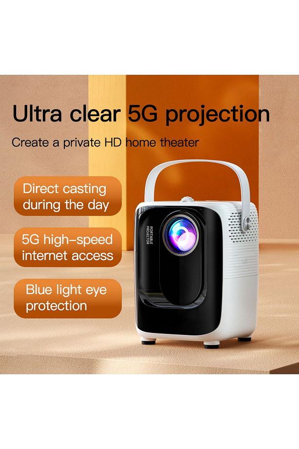 1920 x 1080 Airstorr 5G Mi Smart Mini Projektör 1080P LED Mini WiFi Video Sinema Taşınabilir Projek - 3
