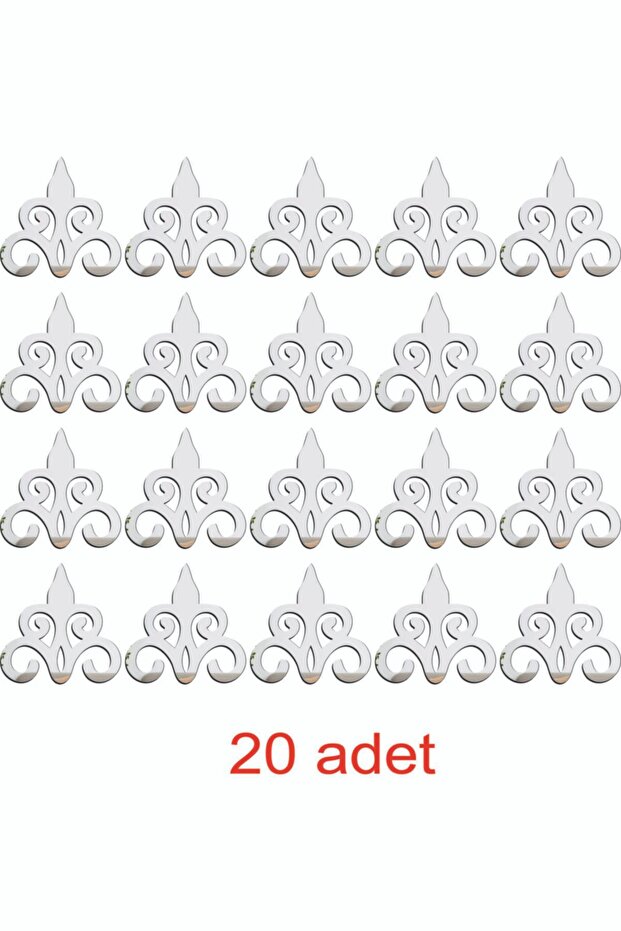 Pleksi Ayna Dekor Gümüş Renk Duvar Dekor 20 Adet Adet Boyutu 10x10 cm - 3