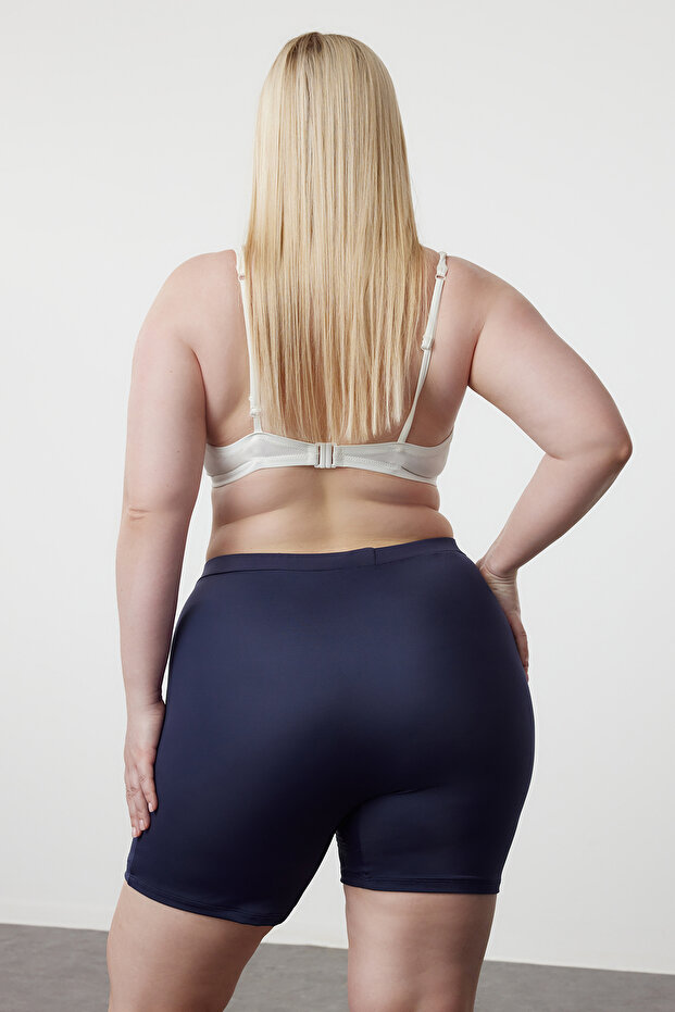 Lacivert Yüksek Bel Örme Bikini Altı TBBSS24CR00008 - 5
