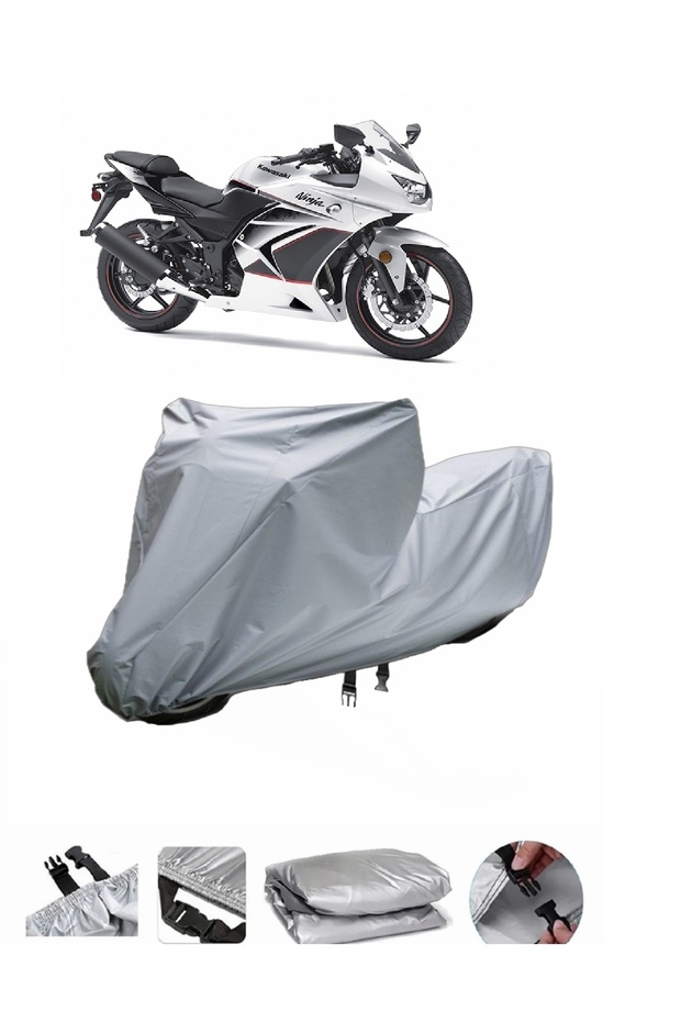 Ultra thick motorcycle cover compatible with Kawasaki Ninja 250R rear Bag .