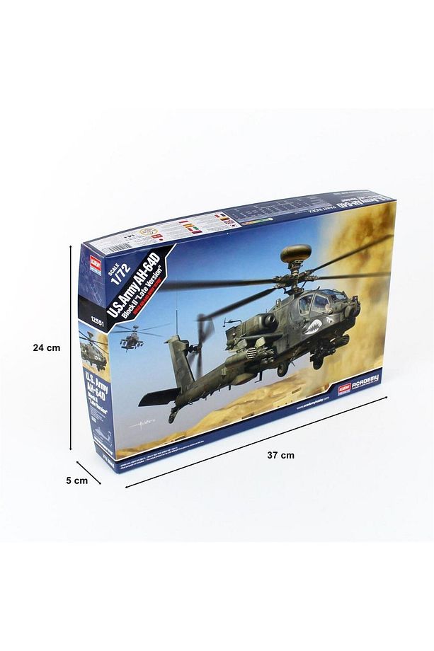 12551 1/72 Ölçek, Abd Kara Kuvettleri Ah-64d Blok Iı Geç Dönem Helikopter, Plastik Model Kit - 5