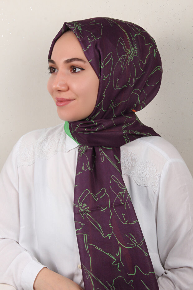 Soft Touch Şal 2777-7 Mor - 3