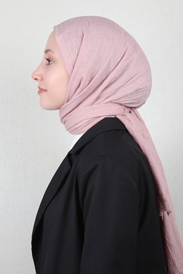 Bambu Kraşlı Şal 2724-59 Rose - 2