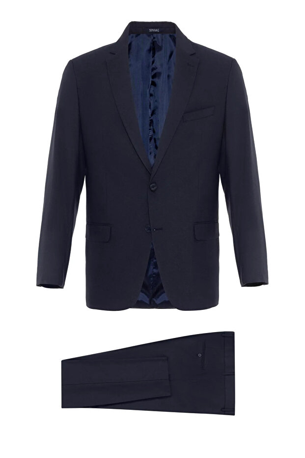 REGULAR (RAHAT) KESİM 6 DROP DÜZ LACİVERT TAKIM ELBİSE - 1