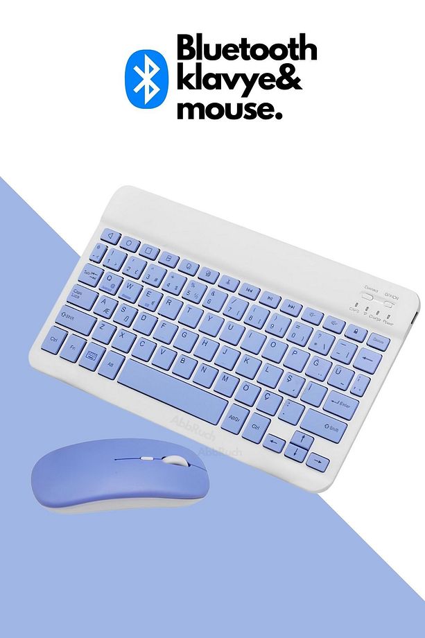 Kablosuz Klavye Ve Mouse Seti Bluetooth'lu Şarj Edilebilir Windows&İos&Android&Telefon&Tablet Uyumlu - 1