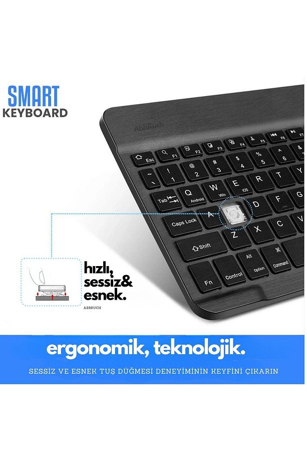 Kablosuz Klavye Ve Mouse Seti Bluetooth'lu Şarj Edilebilir Windows&İos&Android&Telefon&Tablet Uyumlu - 3