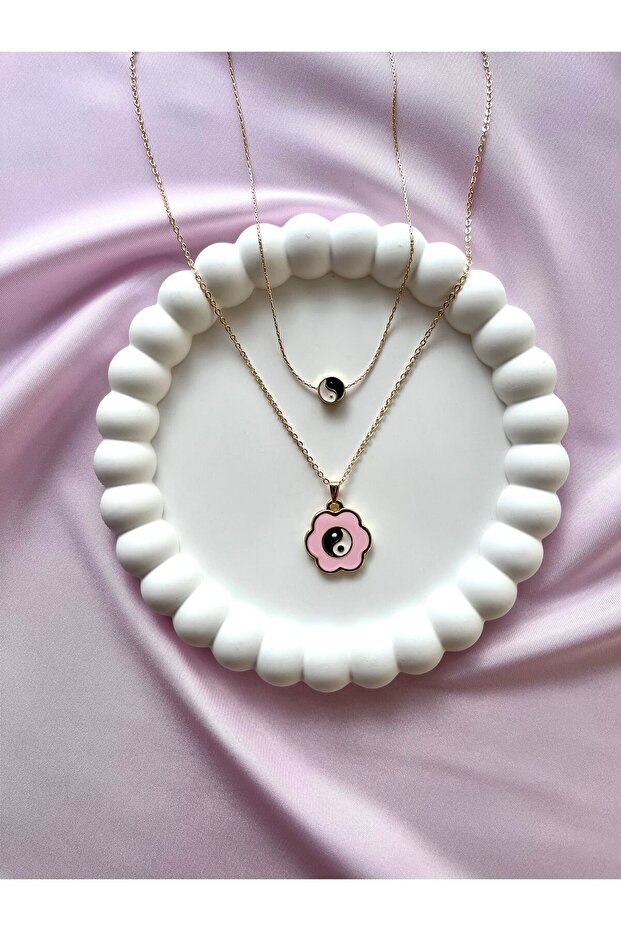 2'li Ying Yang Denge Kolye Seti - Uyum ve Dengenin Simgesi - 2