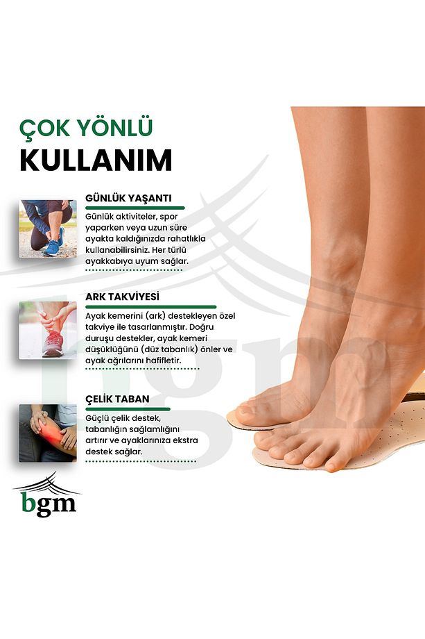 Ark Takviyeli Çelik Taban Düz Taban İçe Basma Destekli Çelik Ayakkabı Tabanlığı - 4