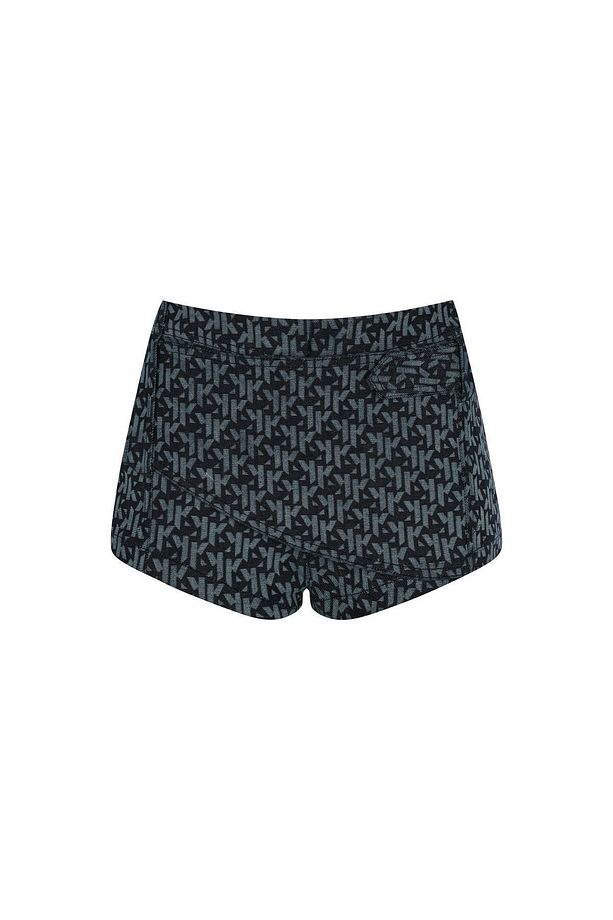 BLAZIN MINI SHORTS IN BLUE Lacivert Desenli Mini Şort - 4
