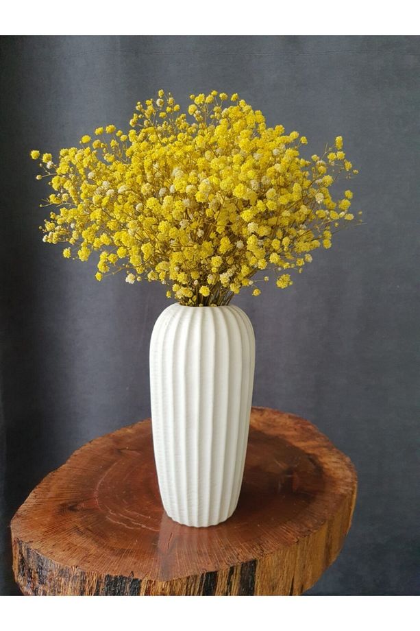 Kuru Çiçek Şoklanmış Cipso Sarı 45 cm - 1