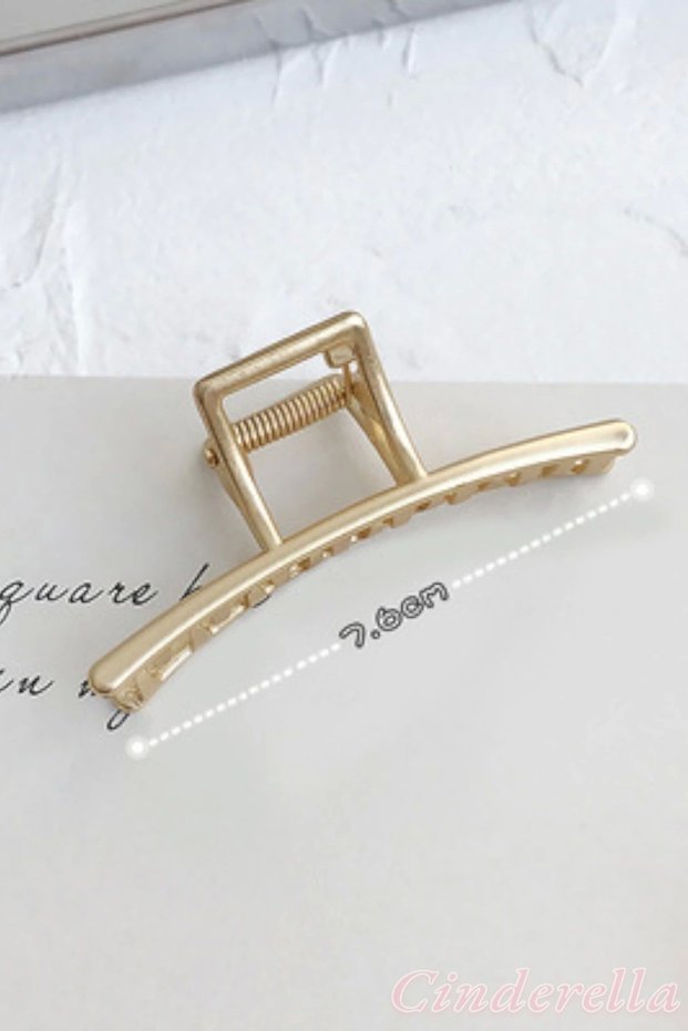 Bow Model Women's Gold Metal Latch Buckle - Medium Size Tight Collecting Luxury Latch Hair Buckle