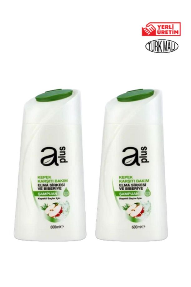 Şampuan Aplus 600 *2 Ml Elma Sirkeli & Biberiyeli Kepekli Saçlar Için - 1