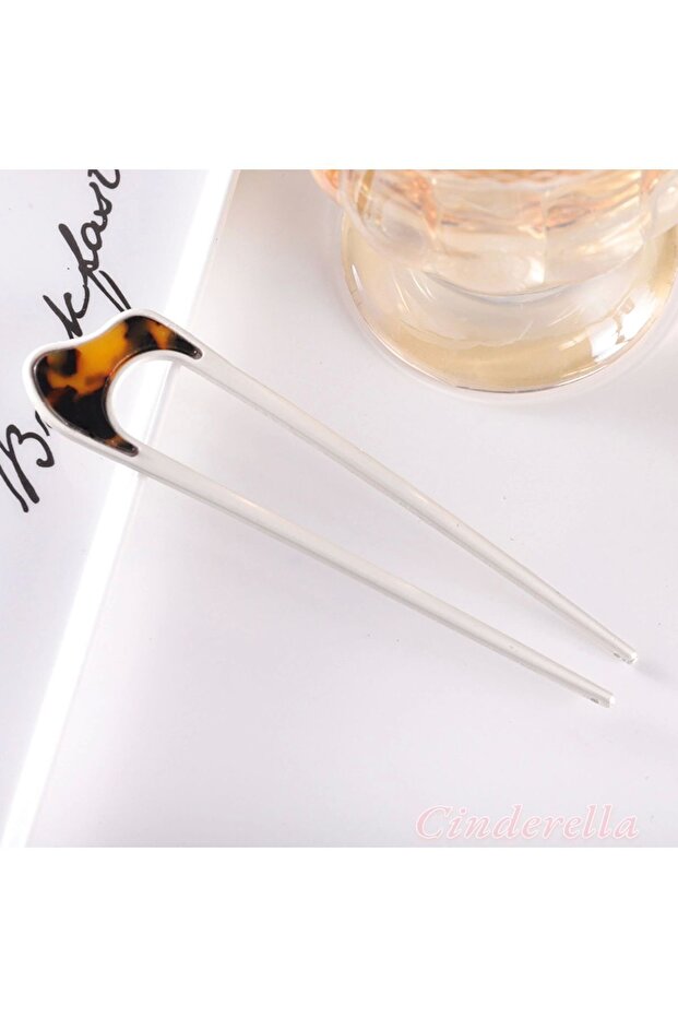 Curved Metal Bun Clip Model-9 - Modern Stick Hair Bun Clip