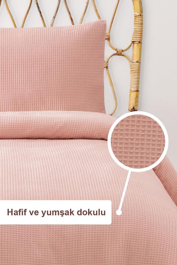 Waffle Tek Kişilik Pike Seti Pudra - 2