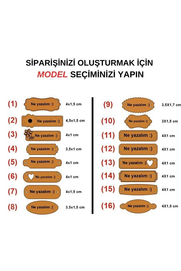 Deri Etiket 1000 ADET - 1