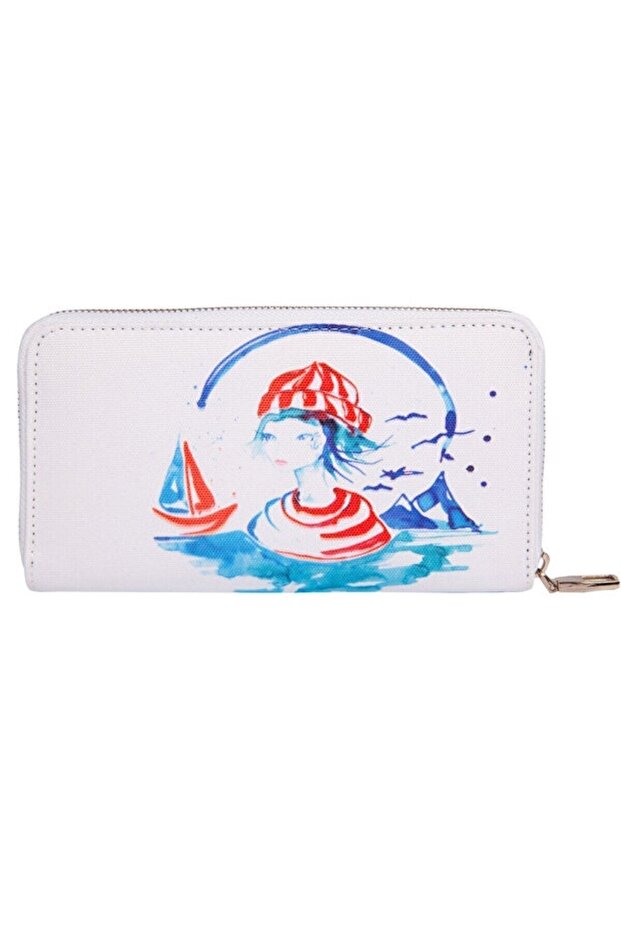 Sailor Girl Wallet Collection Women's Wallet PU Leather 630 Denier Printed Fabric Practical 1 Piece