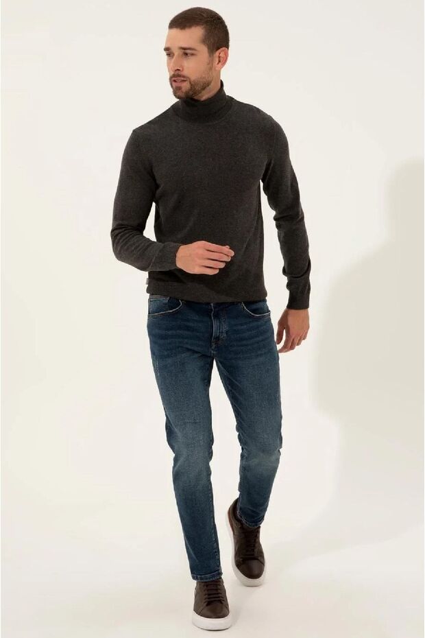 Slim Fit Basic Triko Kazak - 2