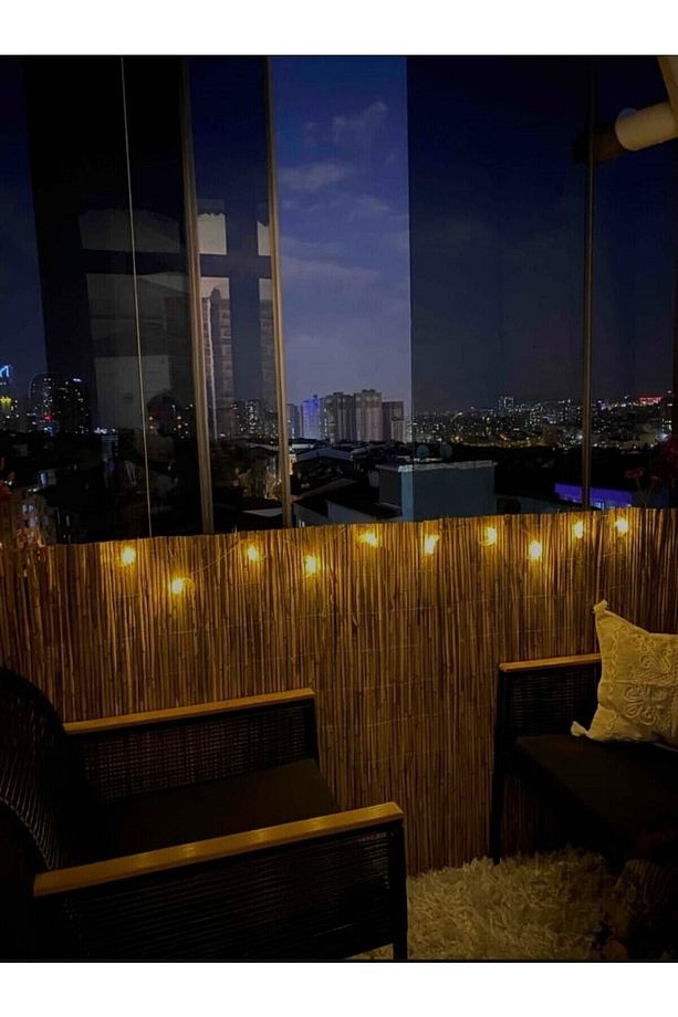 Doğal Kamış Hasır Çit 1 X3 Metre Balkon Çiti, Hasır Bambu Çit, Bahçe Çiti Ve Gölgelik - 1