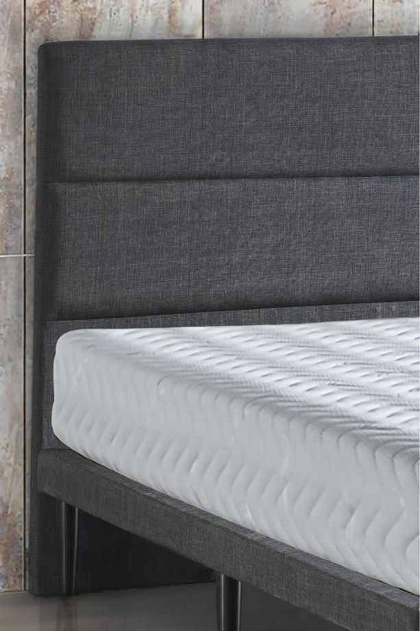 Niron Slim Pocket Yatak Seti - Çift Kişilik Paket Yaylı Yatak, Gri Metal Baza Ve Başlık Takımı - 7