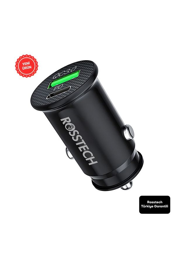 20w PD + Usb-A Quick Charge 3.0 Süper Hızlı Dual Port Araç Çakmaklık Şarj Cihazı - 1
