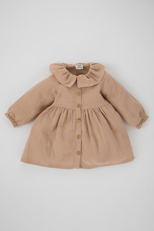 Long Sleeve Muslin Baby Girl Dress - A8969a523au