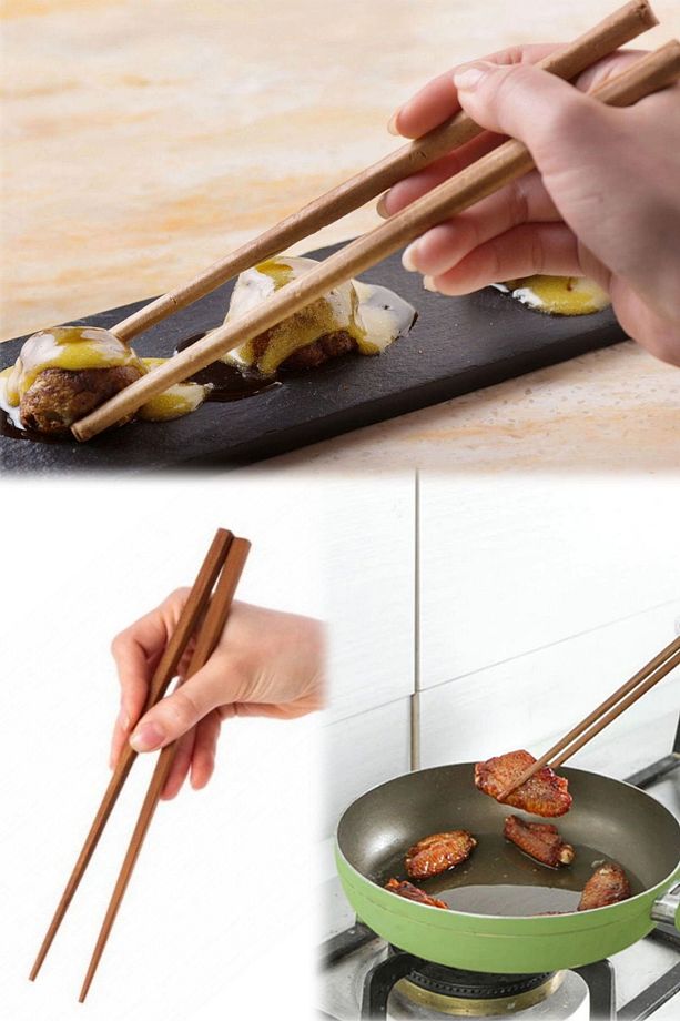 Profesyonel Chopsticks Çin Restorant Yemek Çubuğu Yıkanabilir Tekrar Kullanılabilir Ahşap 10 Çift - 3