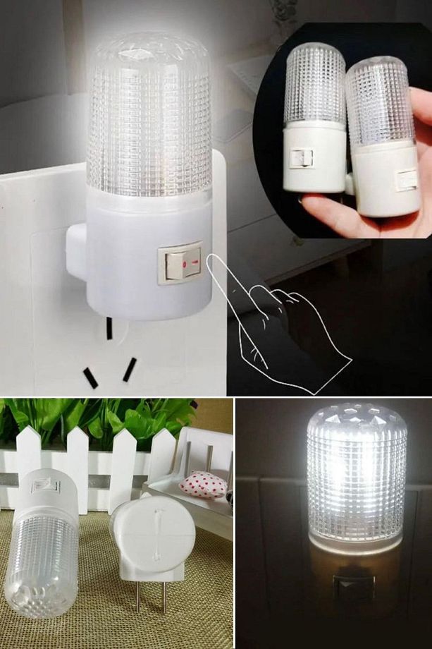 2 Adet Led Mini Gece Işığı Anahtarı Led Işık Göz Koruma Gece Lambası Bebek Odası Için Göz Ağrıtmaz - 7