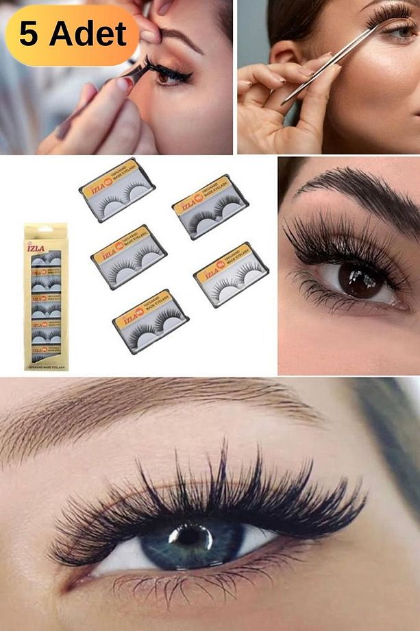 5 Çift 3d Kendinden Yapışkanlı Takma Kirpik Günlük Hayatta Kullanım Için Ideal Sexy Kirpik Universal - 2