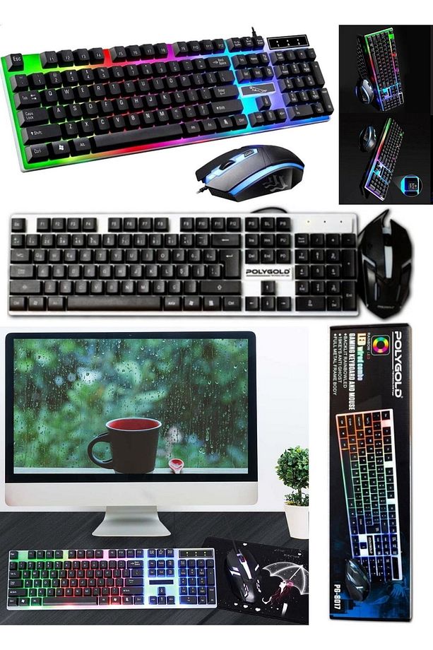 Oyunlarda Üstün Performans Ergonomik Klavye Ve Fare Seti Yüksek Hassasiyet En Iyi Oyun Deneyimi Game - 4