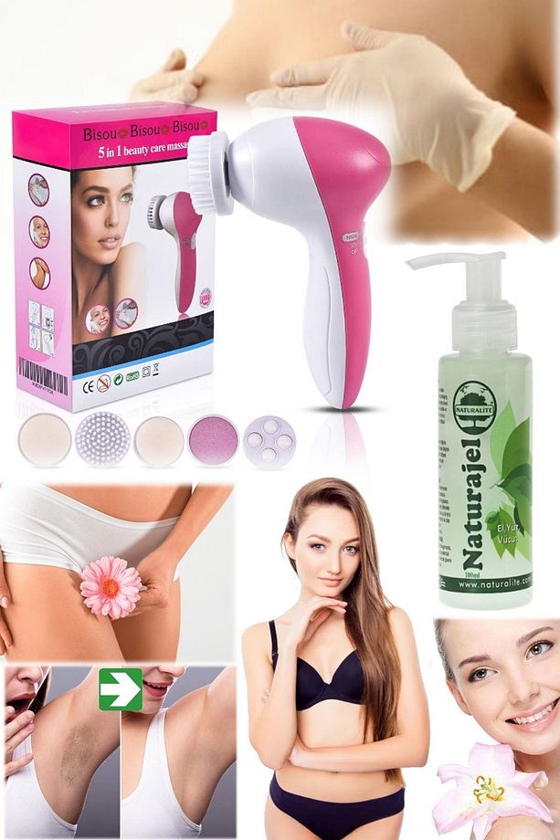 Tüm Vücut Peeling Jeli Beyazlatma Ve Gençleştirme 5 In 1 Peeling Fırçası & Cilt Bakım Seti 100ml - 2