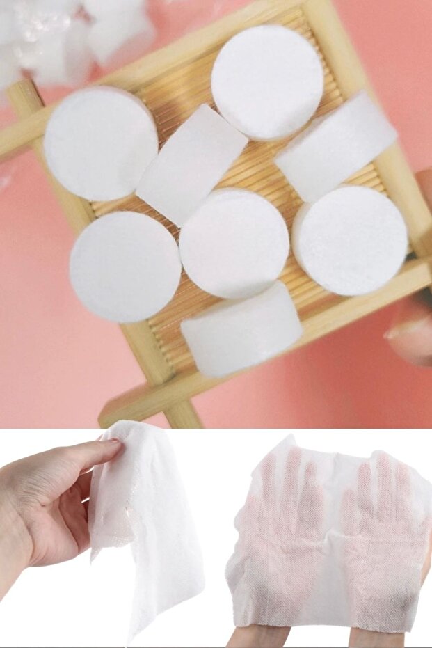 6 Pieces Disposable Compressed Towels Cleaning Hygiene Paper Beauty Travel Towel Tablet