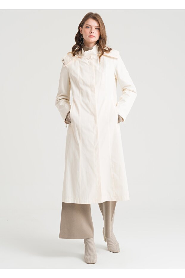 Kapşonlu Trençkot - 5