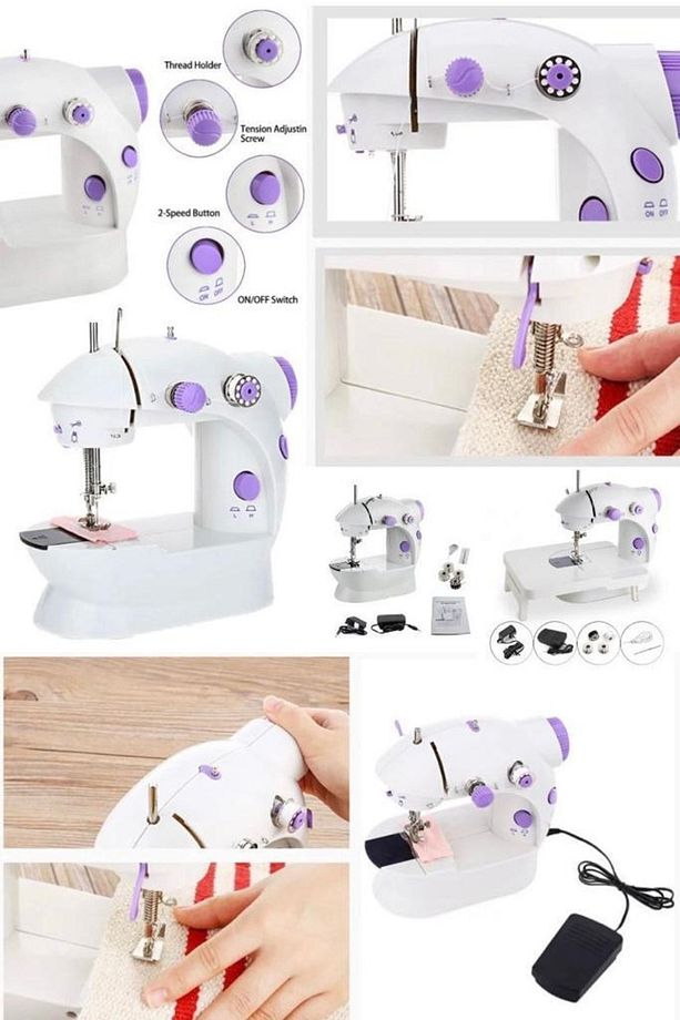 Evde Seyehatte Işte Pratik Sanat Moda Dikiş Hız Ayarlı Dikiş Makinesi Taşınabilir Dikiş Makinesi - 2