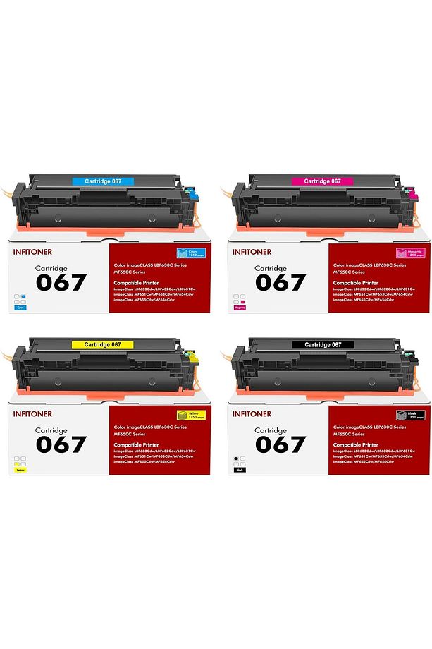 I-sensys Mf-651cw I-sensys Mf-655cdw 5101c002 Crg-067 Çipli Muadil Toner Seti / 4 Renk - 1