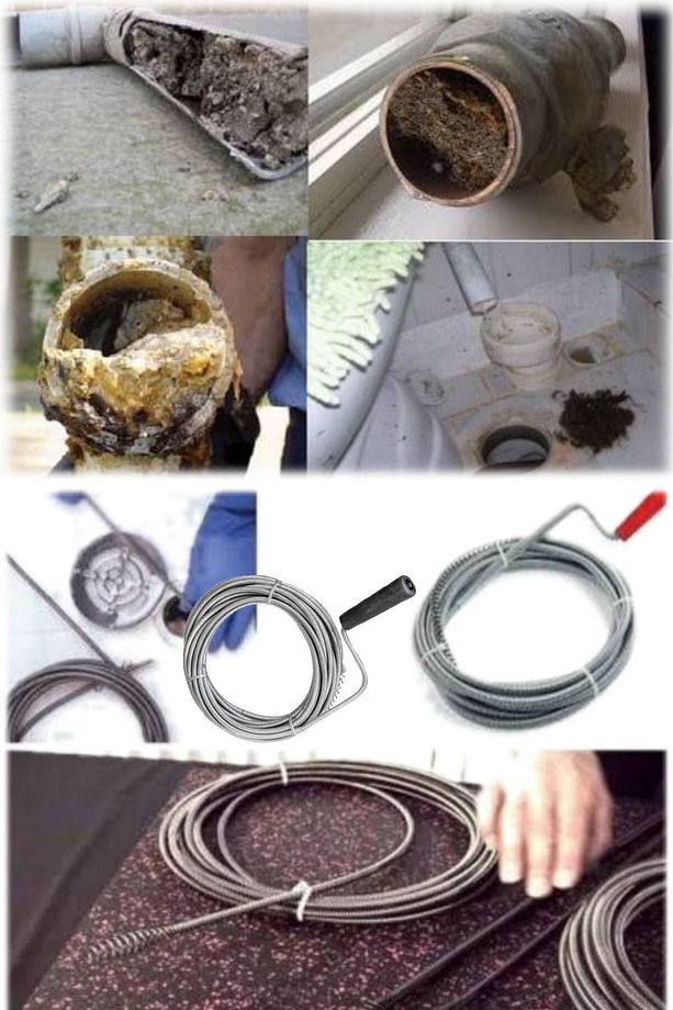 3 Metre Drenaj Tuvalet Lavabo Tıkanma Temizleme Çubuğu Teli Kalın Profesyonel Tesisat Kireç Çözme - 1